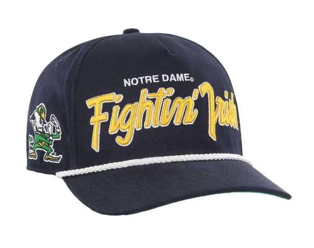 Adult Notre Dame Fighting Irish '47 Navy Crosstown Script Hitch Adjustable Snapback Hat - Men's