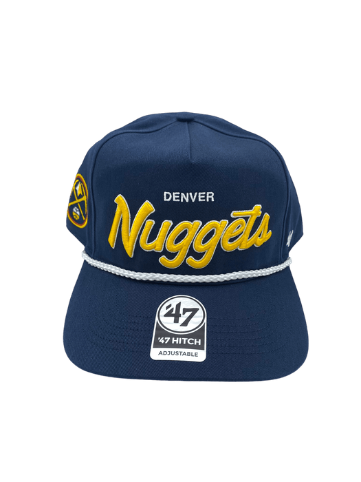 47 Brand Snapback Hat OSFM / Navy Denver Nuggets '47 Crosstown Script Hitch Navy Adjustable Snapback Hat