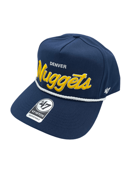 47 Brand Snapback Hat OSFM / Navy Denver Nuggets '47 Crosstown Script Hitch Navy Adjustable Snapback Hat