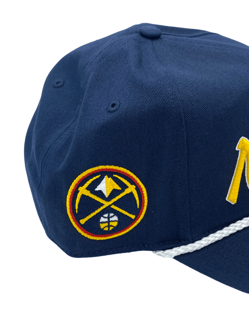 47 Brand Snapback Hat OSFM / Navy Denver Nuggets '47 Crosstown Script Hitch Navy Adjustable Snapback Hat