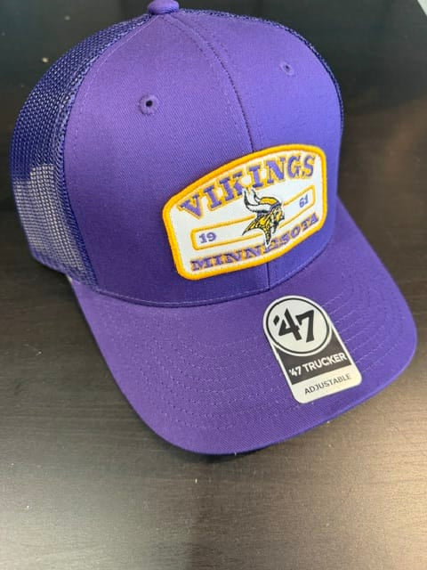 47 Brand Snapback Hat OSFM / Purple Adult Minnesota Vikings '47 Purple Roadway Strap Trucker Hat