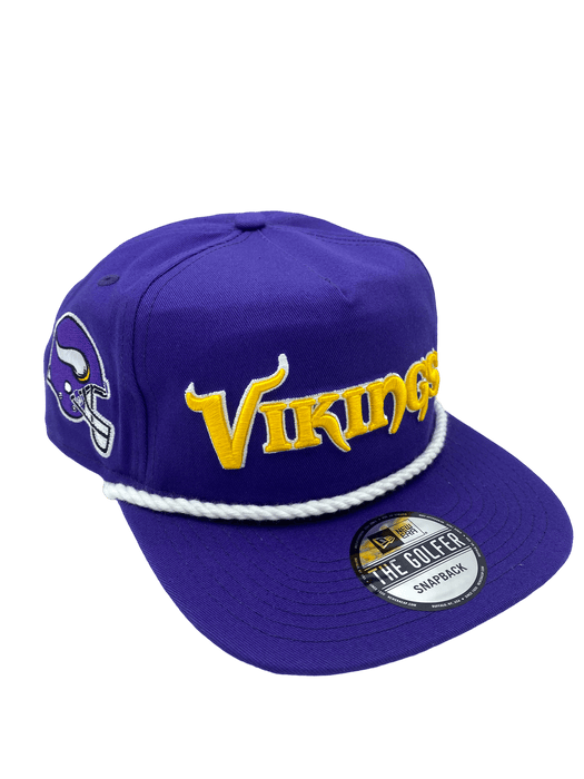 Minnesota Vikings New Era Custom Adjustable Snapback Hat Golfer Purple