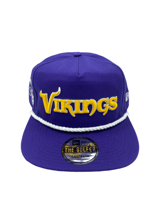 Boutique Minnesota Vikings New Era Custom Golfer Hat Snapback Purple Adjustable