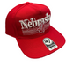 47 Brand Snapback Hat OSFM / Red Adult Nebraska Cornhuskers '47 Script Fade Hitch Red Adjustable Snapback Hat - Men's