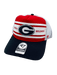 Adult Georgia Bulldogs '47 Red/Black Stripe Mesh Hitch Adjustable Snapback Hat - Men's