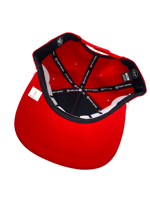 47 Brand Snapback Hat OSFM / Red Chicago Bulls '47 Crosstown Script Hitch Red Adjustable Snapback Hat