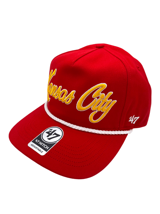 47 Brand Snapback Hat OSFM / Red Kansas City Chiefs '47 Overhand Hitch Red Adjustable Snapback Hat