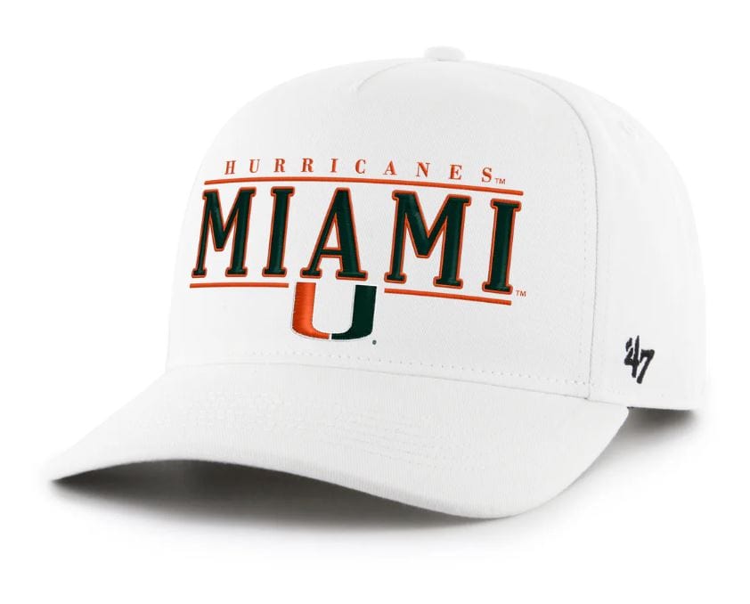 47 Brand Snapback Hat OSFM / White Adult Miami Hurricanes '47 White City Line Adjustable Snapback Hat - Men's