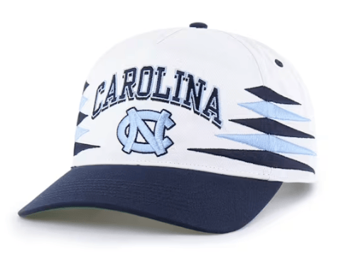 47 Brand Snapback Hat OSFM / White Adult North Carolina Tar Heels '47 White Diamond Cut Hitch Adjustable Snapback Hat - Men's