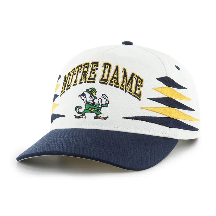 47 Brand Snapback Hat OSFM / White Adult Notre Dame Fighting Irish '47 White Diamond Cut Hitch Adjustable Snapback Hat - Men's