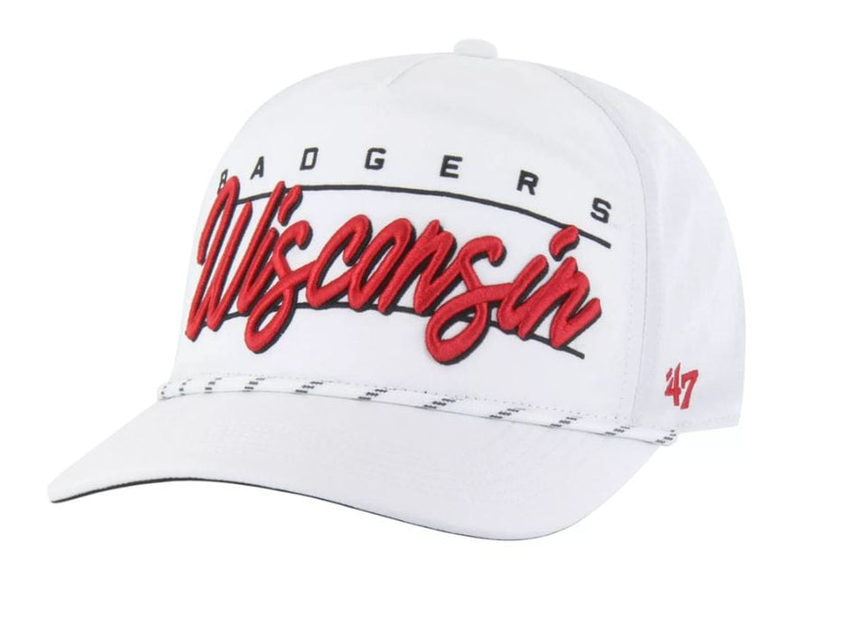 Adult Wisconsin Badgers '47 White Condor Hitch Adjustable Snapback Hat - Men's