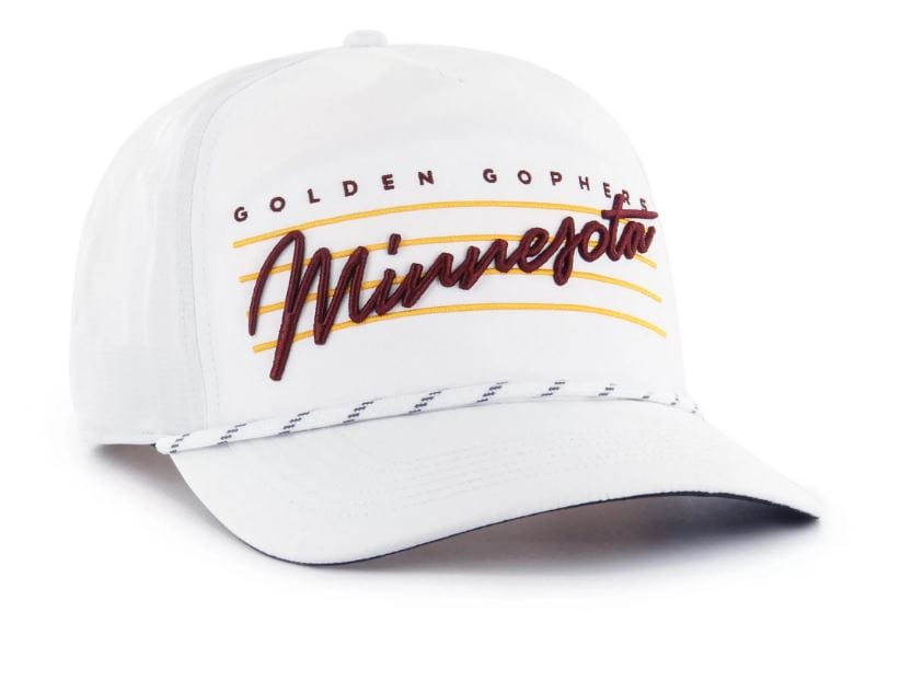 47 Brand Snapback Hat OSFM / White Minnesota Golden Gophers '47 White Downburst Hitch Adjustable Snapback Hat