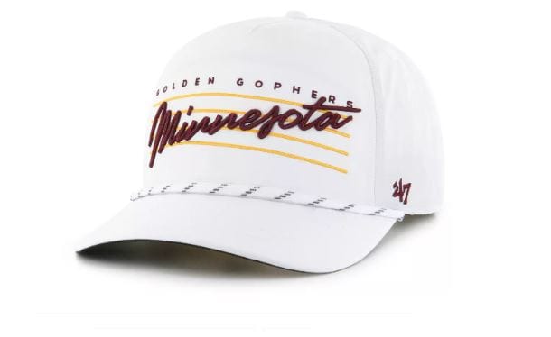 47 Brand Snapback Hat OSFM / White Minnesota Golden Gophers '47 White Downburst Hitch Adjustable Snapback Hat
