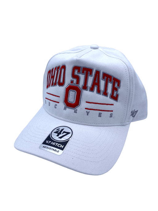 Ohio State Buckeyes '47 White Roscoe Hitch Adjustable Snapback Hat