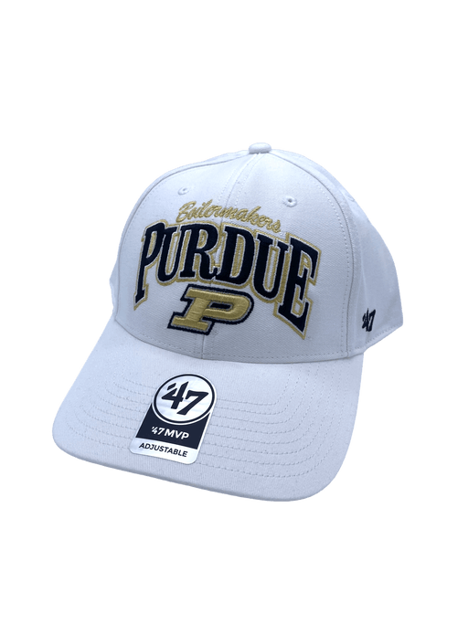 Purdue Boilermakers '47 White Keystone MVP Adjustable Snapback Hat