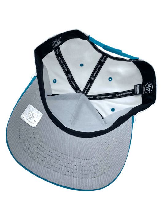 Adult Miami Dolphins '47 White/Teal Roscoe 2 Tone Hitch Adjustable Snapback Hat - Men's