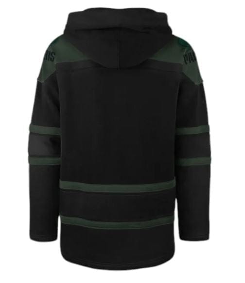 Adult Green Bay Packers '47 Black Superior Lacer Hooded Sweatshirt - Men's