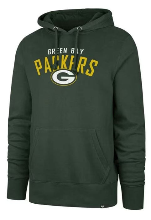 47 Brand Sweatshirts Adult Green Bay Packers '47 Green Outrush Headline Hooded Sweatshirt - Men's