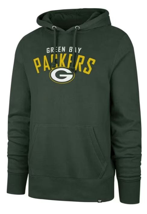 47 Brand Sweatshirts Adult Green Bay Packers '47 Green Outrush Headline Hooded Sweatshirt - Men's