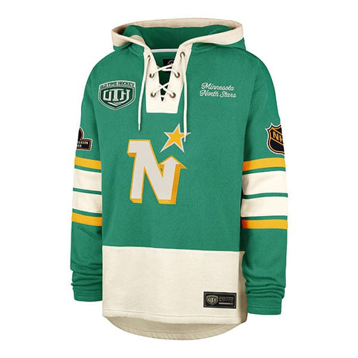 47 Brand Sweatshirts Adult Minnesota North Stars '47 Green OTH Puck Drop Dual Lacer Hooded Sweatshirt - Men's