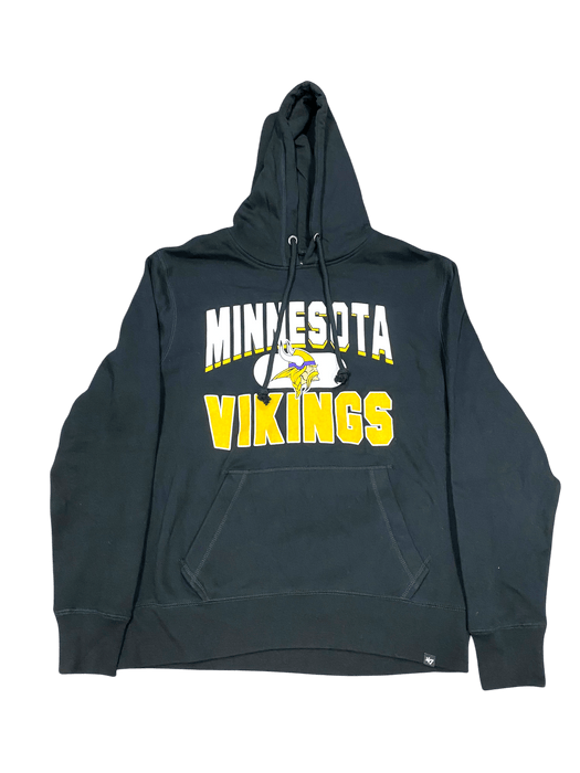 47 Brand Sweatshirts Adult Minnesota Vikings '47 Black Counter Strike Hooded Sweatshirt - Men's