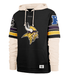 47 Brand Sweatshirts Adult Minnesota Vikings '47 Black Split Zone Cornerback Duo Hooded Sweatshirt - Men's