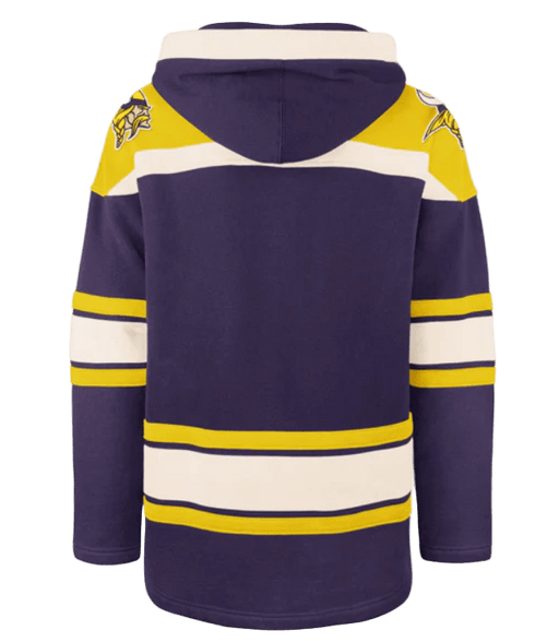 47 Brand Sweatshirts Adult Minnesota Vikings '47 Purple Superior Lacer Hooded Sweatshirt - Men's