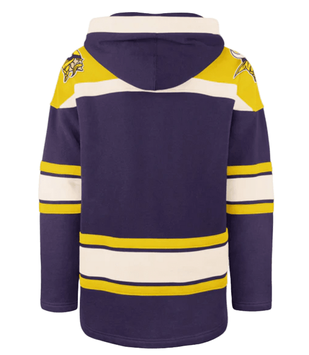 47 Brand Sweatshirts Adult Minnesota Vikings '47 Purple Superior Lacer Hooded Sweatshirt - Men's