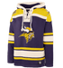 47 Brand Sweatshirts Adult Minnesota Vikings '47 Purple Superior Lacer Hooded Sweatshirt - Men's