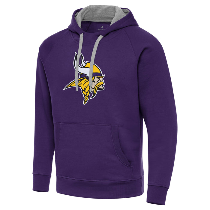 47 Brand Sweatshirts Adult Minnesota Vikings Antigua Purple Victory Logo Hooded Sweatshirt - Men's