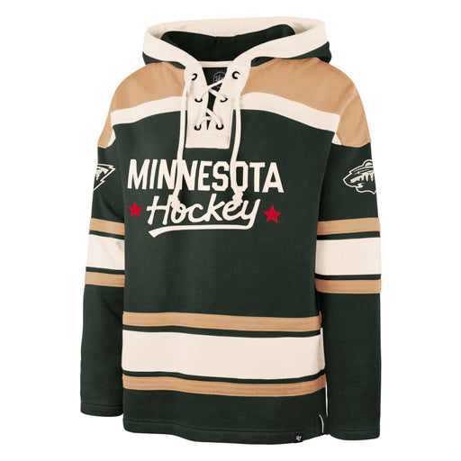 47 Brand Sweatshirts Adult Minnesota Wild '47 Green HPD Block Script Hooded Sweatshirt - Men's