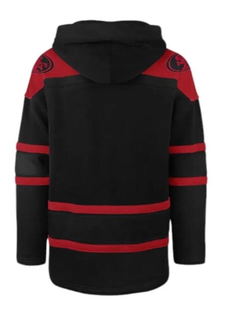 47 Brand Sweatshirts Adult San Francisco 49ers '47 Black Superior Lacer Hooded Sweatshirt - Men's