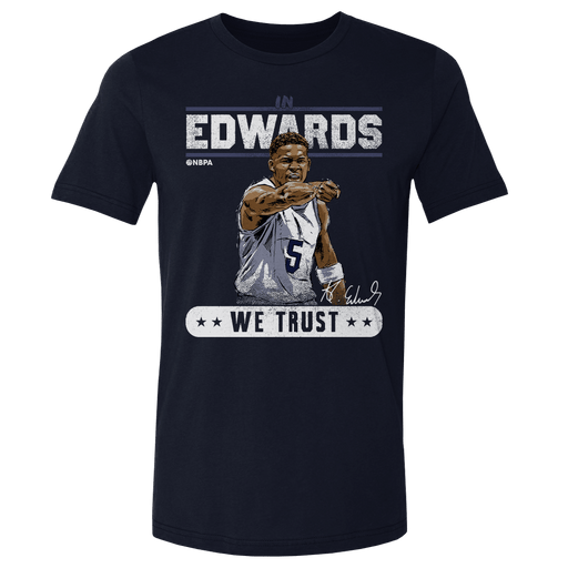 500 Level Shirts Men's Anthony Edwards Minnesota Timberwolves Black In Edwards we Trust T-Shirt