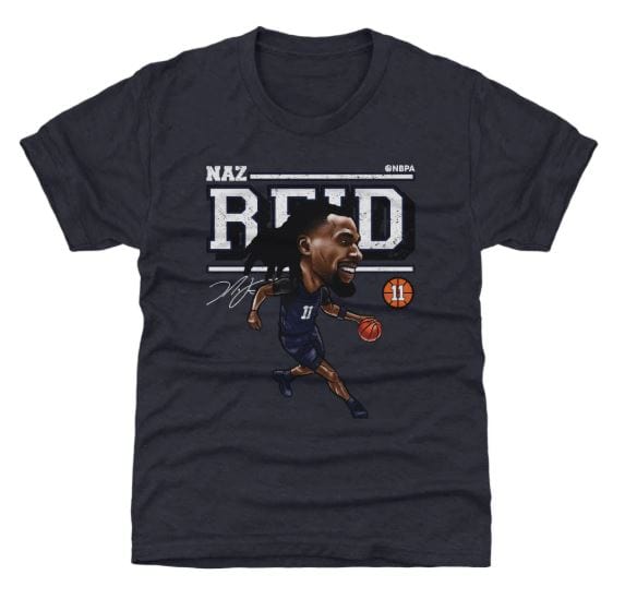 Youth Naz Reid Minnesota Timberwolves 500 Level Navy Cartoon T-Shirt - Unisex