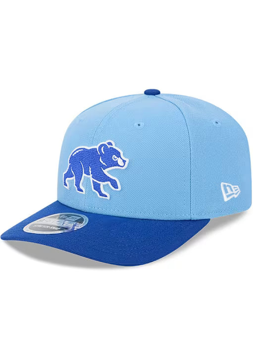 New Era Adjustable Hat OSFA / Blue Adult Chicago Cubs Alternate New Era Lt Blue Replica Team Logo 9SEVENTY Stretch-Snapback Hat - Men's