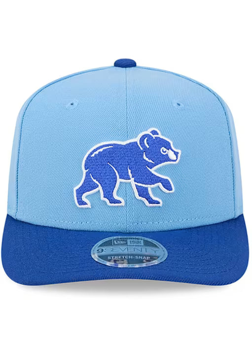 New Era Adjustable Hat OSFA / Blue Adult Chicago Cubs Alternate New Era Lt Blue Replica Team Logo 9SEVENTY Stretch-Snapback Hat - Men's
