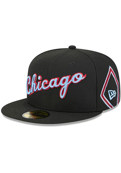 New Era Cap Co. Sized Hats NBA New Era Chicago Bulls Black 2025/26 City Edition 59FIFTY Fitted Hat - Men's