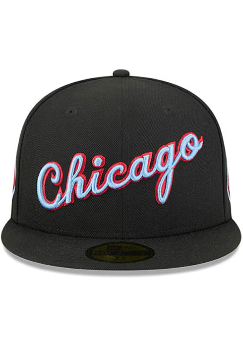 New Era Cap Co. Sized Hats NBA New Era Chicago Bulls Black 2025/26 City Edition 59FIFTY Fitted Hat - Men's