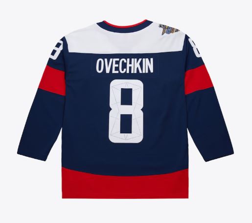 Adult Alex Ovechkin Washington Capitals Mitchell & Ness 2018 Navy Jersey - Men's