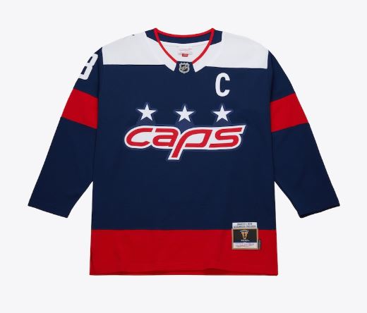 Adult Alex Ovechkin Washington Capitals Mitchell & Ness 2018 Navy Jersey - Men's