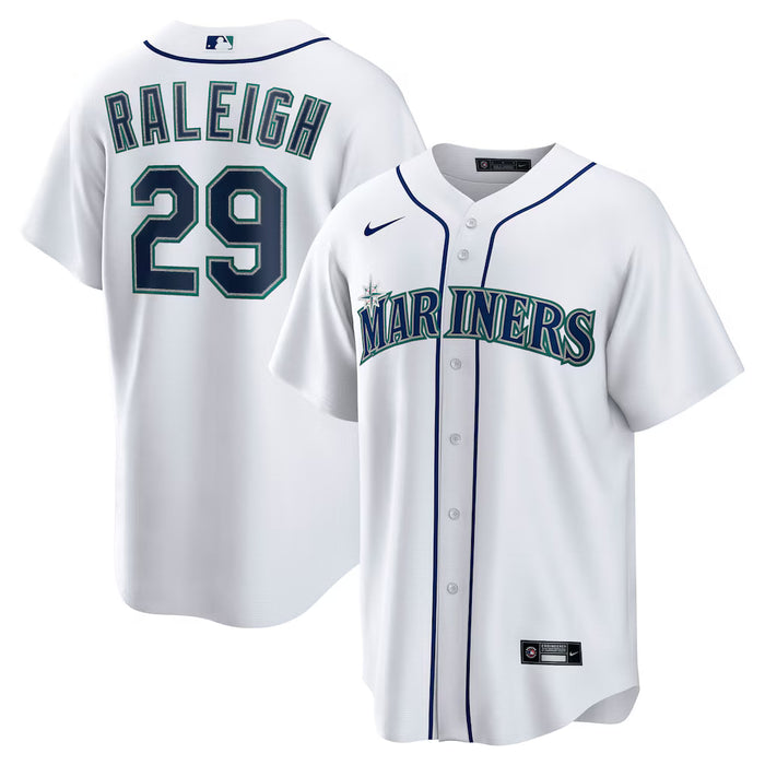 Adult Cal Raleigh Seattle Mariners Nike White Replica Player Jersey - Men's