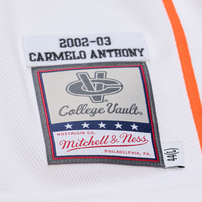 Adult Carmelo Anthony Syracuse Orange Mitchell & Ness White 2003 Throwback Authentic Jersey - Men's