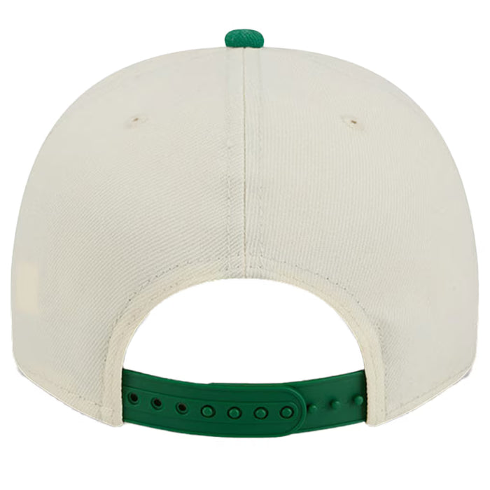 Adult Boston Celtics New Era Chrome Mascot Illustrated A-Frame 9FIFTY Adjustable Snapback Hat - Men's