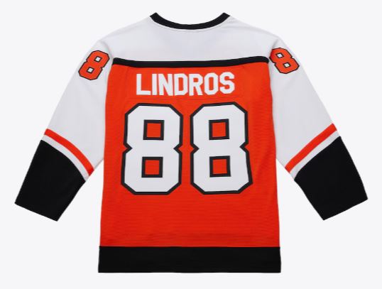 Adult Eric Lindros Philadelphia Flyers Mitchell & Ness 1996 Orange Jersey - Men's