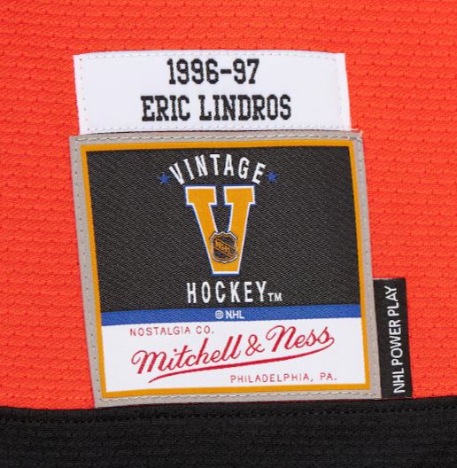 Adult Eric Lindros Philadelphia Flyers Mitchell & Ness 1996 Orange Jersey - Men's