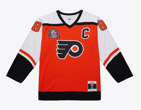 Adult Eric Lindros Philadelphia Flyers Mitchell & Ness 1996 Orange Jersey - Men's