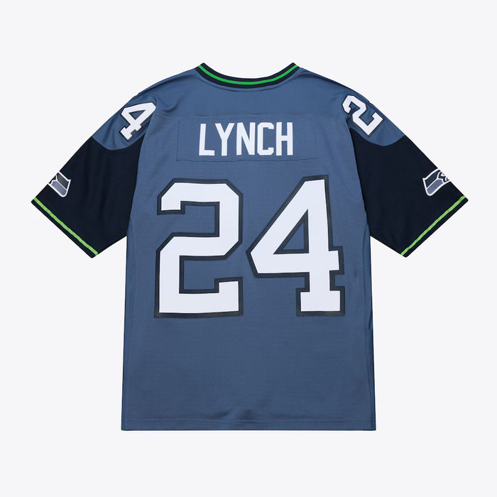 Adult Marshawn Lynch Seattle Seahawks Navy 2010 Mitchell & Ness Throwback Jersey - Men's