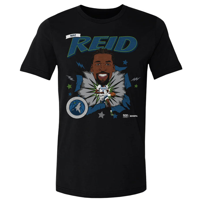 Adult Naz Reid Minnesota Timberwolves Black Caricature T-Shirt - Men's
