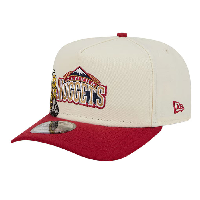 Adult Denver Nuggets New Era Chrome Mascot Illustrated A-Frame 9FIFTY Adjustable Snapback Hat - Men's