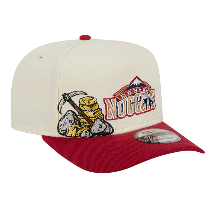 Adult Denver Nuggets New Era Chrome Mascot Illustrated A-Frame 9FIFTY Adjustable Snapback Hat - Men's
